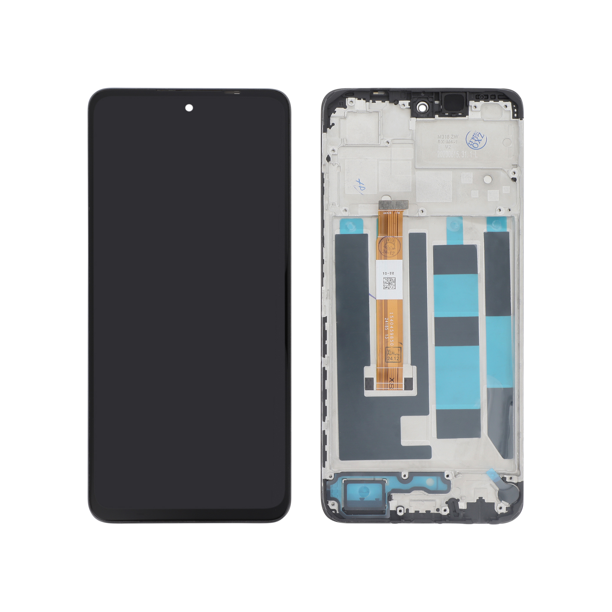 Ecran Complet Noir Realme C55 (Avec Châssis) (Relife)