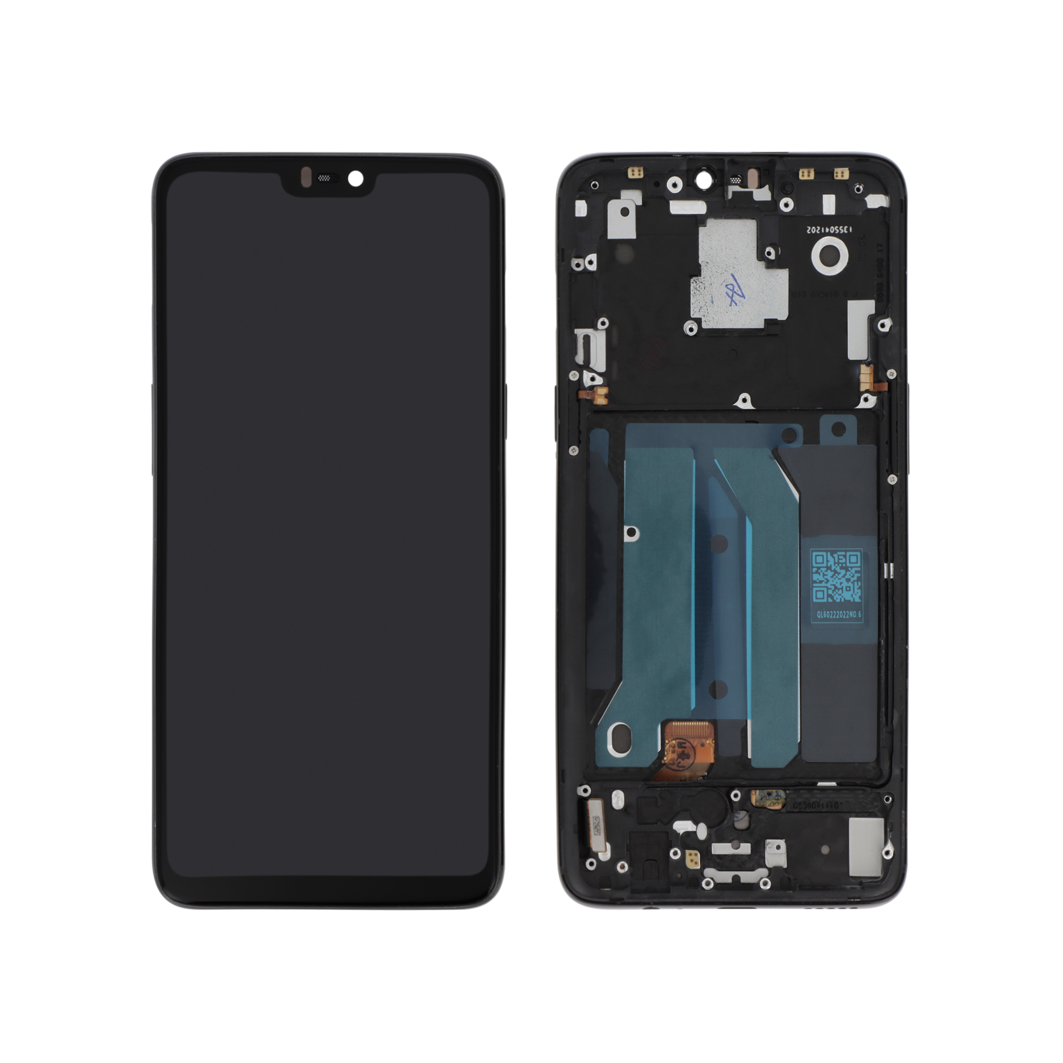Ecran Complet Noir OnePlus 6 (Avec Châssis)