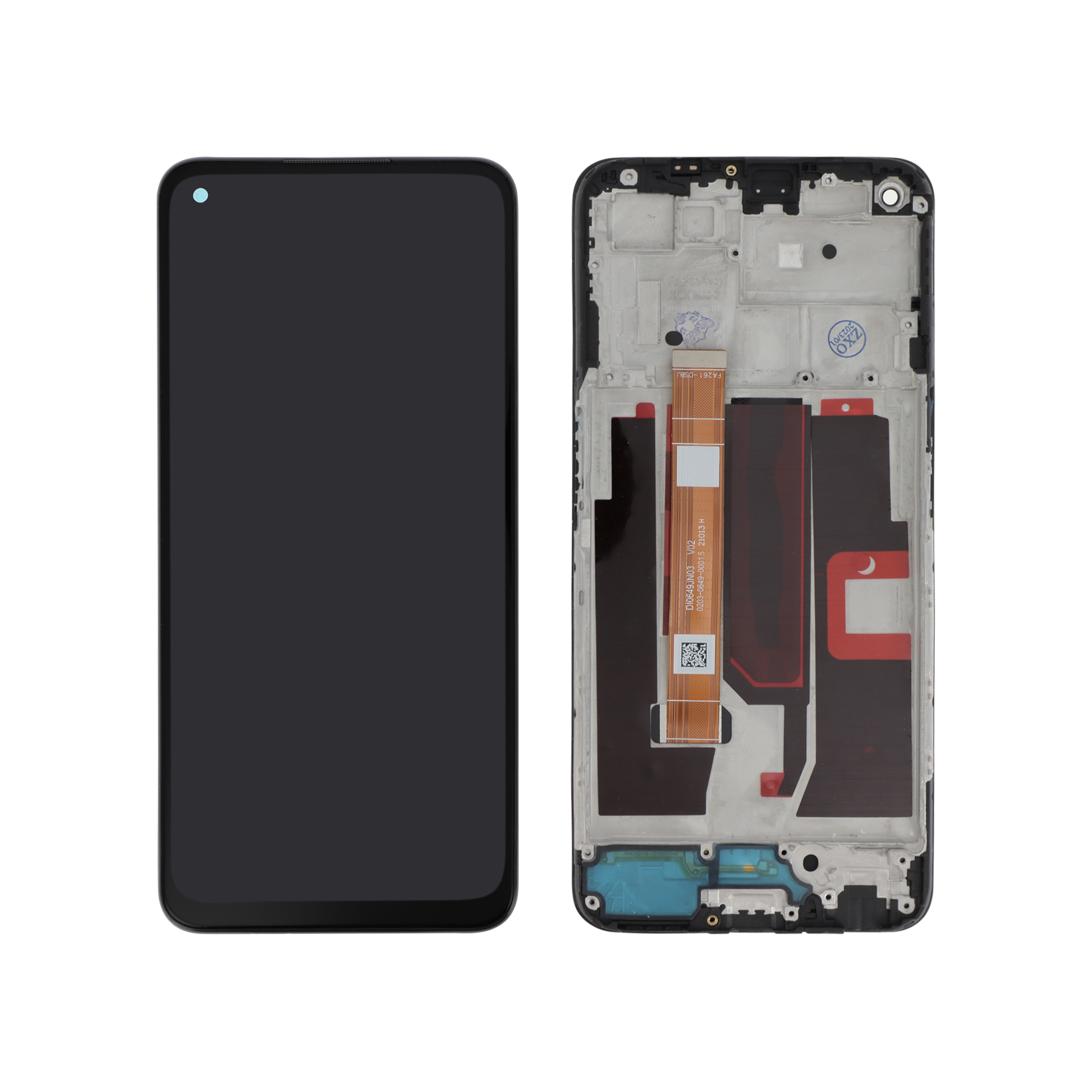 Ecran Complet Noir Oppo A54/A74 5G (Avec Châssis)