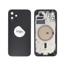 Châssis Complet (Coque Arrière Pré-montée) Noir iPhone 12 (Pulled A)