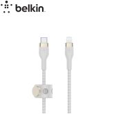 BELKIN Câble Silicone Tressé USB-C vers Lightning 1M (Blanc)