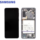 Ecran Complet Gris avec Batterie Galaxy S21 5G (G991B)