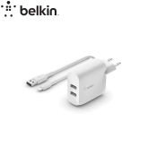 BELKIN Chargeur secteur 2 USB 24W (avec câble Lightning)