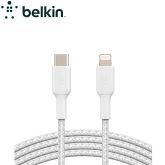 BELKIN Câble Tressé USB-C vers Lightning 1m (Blanc)