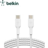 BELKIN Câble tressé USB-C vers USB-C 1m (Blanc)