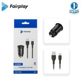 FAIRPLAY Combo Chargeur Voiture 3.1A + Câble Lightning (50cm)