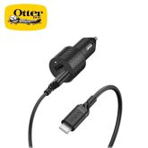 OTTERBOX Pack Chargeur Voiture + Câble Lightning Noir MFI USB-C 18W