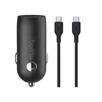 BELKIN Combo Chargeur Voiture USB-C (30W) + Câble USB-C 1m