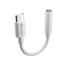 DEVIA Adaptateur USB-C Vers Jack 3.5mm (Blanc) (EC608)