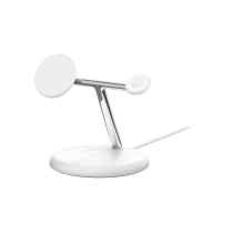 BELKIN Station de recharge 3-en-1 avec Qi2 (15W) (Blanc)