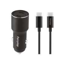 FAIRPLAY Pack Chargeur Voiture (60W) + Câble USB-C