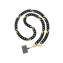 FAIRPLAY Chaine Longue 120cm GIULIA (Noir/Gold)