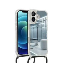COVERME Coque Miroir iPhone 14 Pro Max (Cordon Noir) 