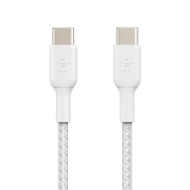 BELKIN Câble tressé USB-C vers USB-C 2m (Blanc)