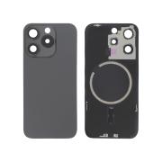 Vitre Arrière Complète Titane Noir iPhone 15 Pro (Avec MagSafe) (Sans Logo)