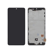 Ecran Complet Noir OLED Galaxy A41 (A415F) (Avec châssis)