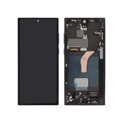 Ecran Complet Noir OLED Galaxy S22 Ultra (S908B) (Avec châssis)