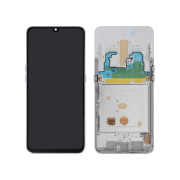 Ecran Complet Argent OLED Galaxy A80 (A805F) (Avec châssis)