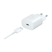 SAMSUNG Chargeur ultra rapide USB-C 25W (avec câble) (Blanc)