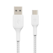 BELKIN Câble tressé USB-C 1m (Blanc)