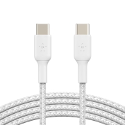 BELKIN Câble Tressé USB-C vers USB-C 1m (Blanc)