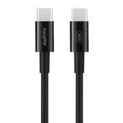 FAIRPLAY Câble 60W USB-C vers USB-C 1m (Noir)