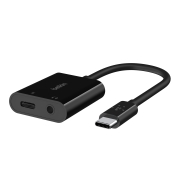 Belkin Adaptateur USB-C vers USB-C et Jack 3,5mm (Noir)