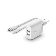 BELKIN Chargeur Complet Lightning 2 USB (A+A) 24W