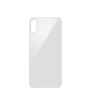 Vitre Arrière Argent iPhone XS (Large Hole) (Sans Logo)