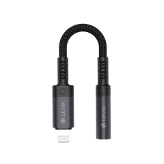 DEVIA Adaptateur Lightning vers Jack 3.5mm (Noir)