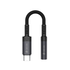 DEVIA Adaptateur USB-C vers Jack 3.5mm (Noir)