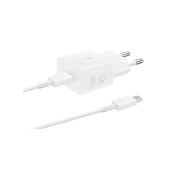 SAMSUNG Pack Chargeur 25W + Câble USB-C (Blanc) (Masterbox 20pcs)