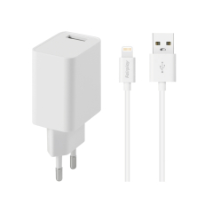 FAIRPLAY Pack Chargeur 12W + Câble Lightning (Blanc)