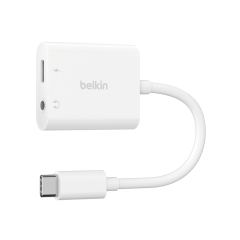 BELKIN Adaptateur USB-C vers Jack/USB-C (Blanc)