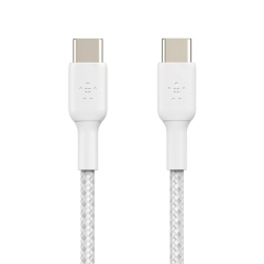 BELKIN Câble tressé USB-C vers USB-C 2m (Blanc)