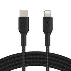 BELKIN Câble tressé USB-C vers Lightning 1m (Noir)