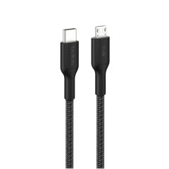 BELKIN Câble Tressé PCR USB-C vers Micro-USB 2.0 1m (Noir)