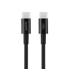 FAIRPLAY Câble 60W USB-C vers USB-C 2m (Noir)