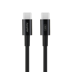 FAIRPLAY Câble 60W USB-C vers USB-C 1m (Noir)