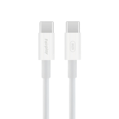 FAIRPLAY Câble 60W USB-C vers USB-C 1m (Blanc)