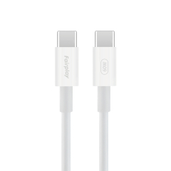 FAIRPLAY Câble 60W USB-C vers USB-C 1m (Blanc) (Bulk)